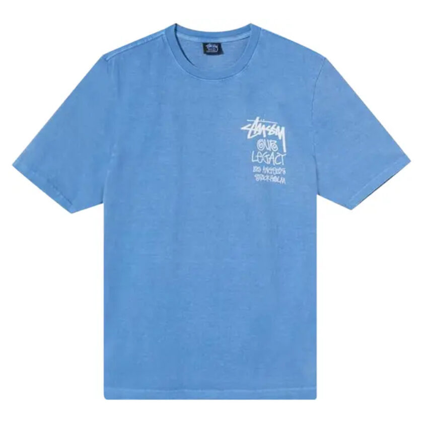 Stussy x Our Legacy Surfman Pigment Dyed Tee Blue - Image 2